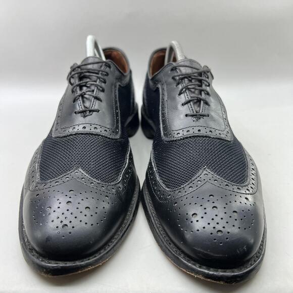 Allen Edmonds Strawfut Shoes Men Size 10 D Black Wingtip Brogue Mesh Low Oxford main image 8